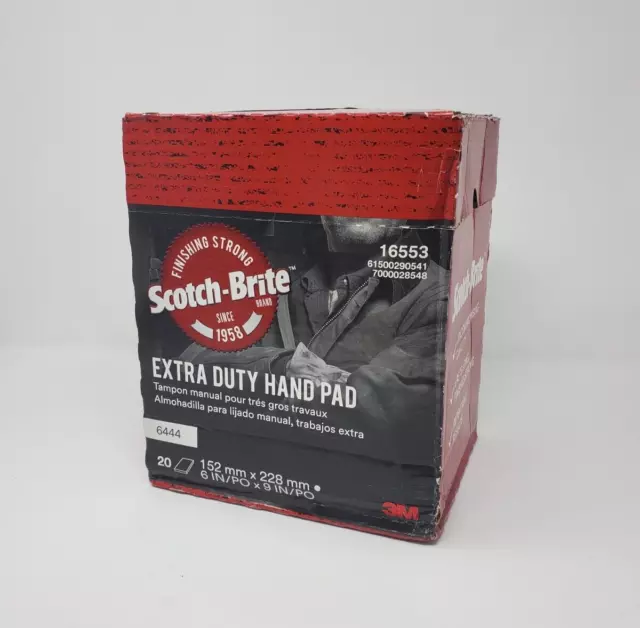 Scotch-Brite Extra Duty Hand Pad 6444 6 in x 9 in 16553 20 Pads Per Box