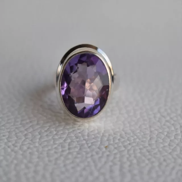 Amethyst Edelstein 925 Sterlingsilber Ring Muttertag Schmuck Alle Größen ME-03