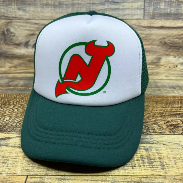 New Jersey Devils Snapback Hat by CCM RED GREEN RETRO COLORS ORGINAL OG RARE