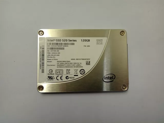 Intel 520er Serie SSDSC2BW120A3 120GB 2,5" Solid State Drive SATA SSD