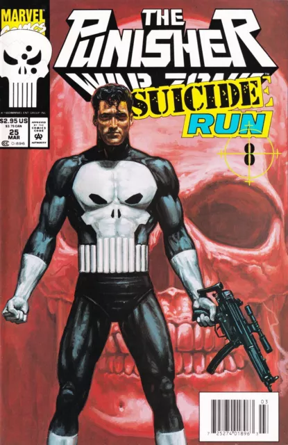 The Punisher: War Zone #25 Newsstand Cover (1992-1995) Marvel Comics