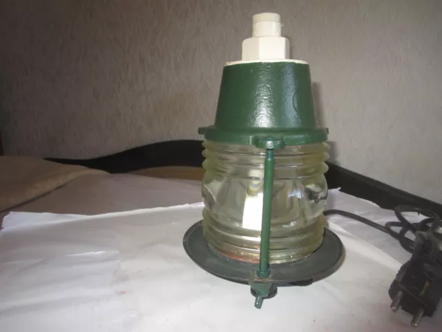 1 alte antike Schiffslampe i.Vollmessing Original v. Trailer MS "Hirthals" 1926