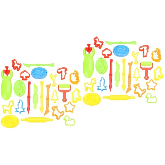2 juegos de arcilla juguete arcilla masa herramientas para niños arcilla forma juego de juego