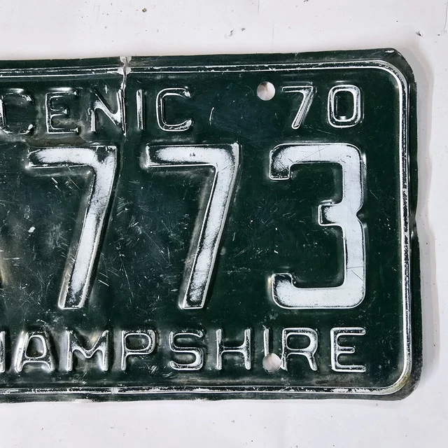 1970 NEW HAMPSHIRE License Plate 🔥Free Shipping🔥 Fa 773 Scenic Nh Tag