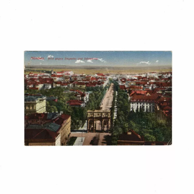 AK Ansichtskarte München / Blick gegen Siegestor und Schwabing - 1923