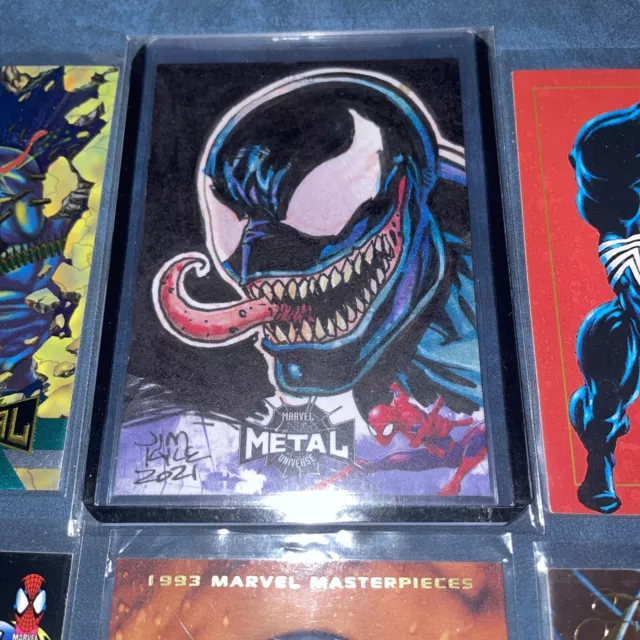Marvel Metal Universe Spider-Man 2022 VENOM Sketch Card 1 of 1 + Bonus cards