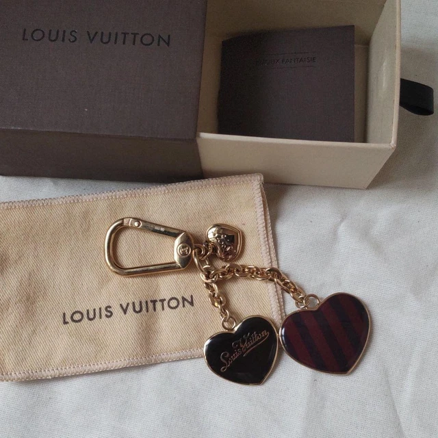 Louis Vuitton Porte-Clair Coeur Rayures Heart Red Brown Gold w/storage bag Louis Vuitton Porte-Clair Coeur Rayures Heart Red Brown Gold w/storage bag