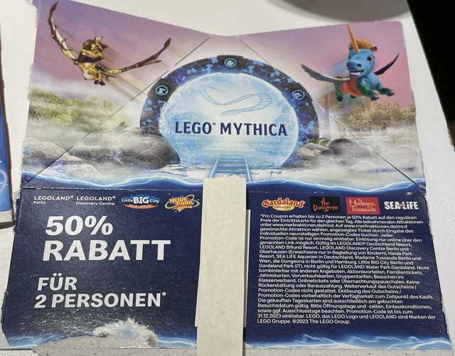 50% Rabatt Gutschein bis 31.12.23 2 Personen LEGOLAND, Heidepark, Sealife …