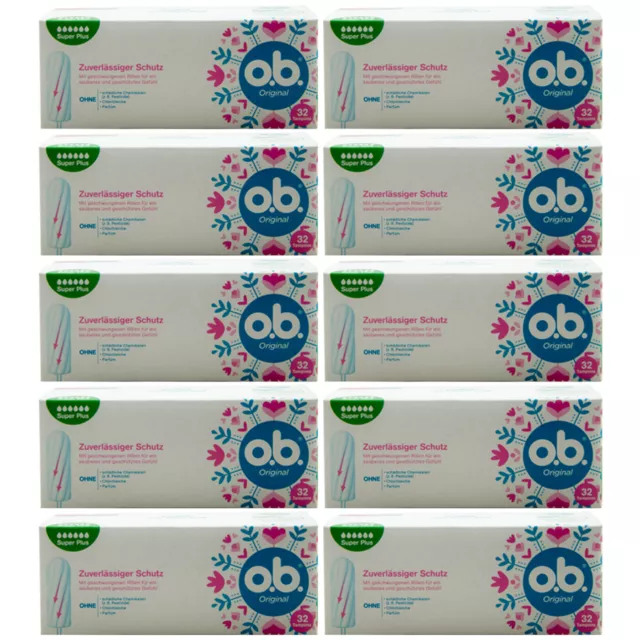 O. B. Super Plus 10 x 32 Pièce O. B.Original - 100% Végétal Tampon sans Parfum