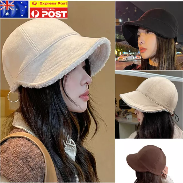 Winter Warm Women Casual Bucket Hat Panama Hat Fisherman Cap Sun Cap