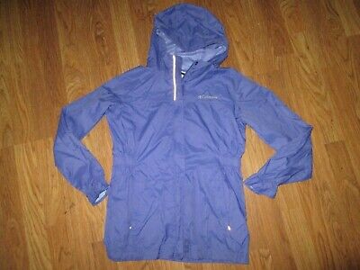 Girls COLUMBIA super soft full zip hooded windbreaker jacket L Lg 14 - 16