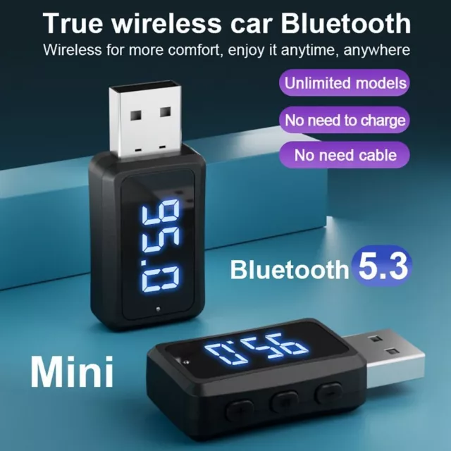 Adapter Automotive Bluetooth 5.3 Fm02 With Led Display Screen Usb Transmitter