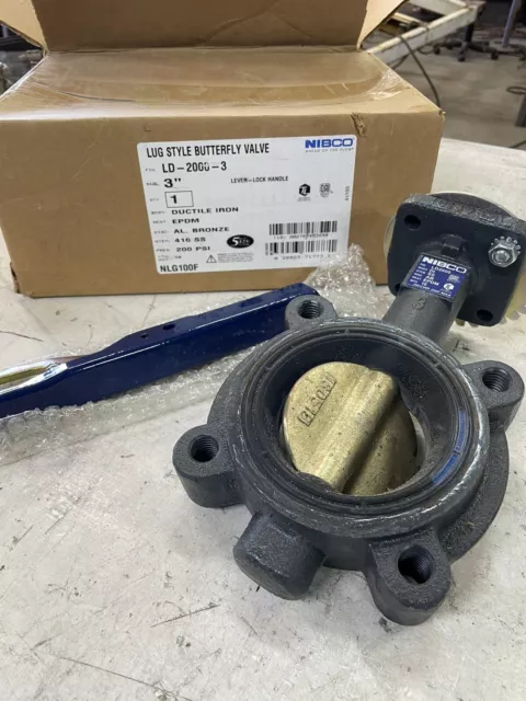 NIBCO LD-2000-3 3" Lug Style Butterfly Valve NLG100F