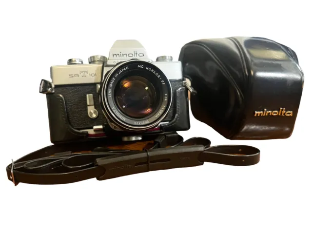 Minolta SRT 101 Film Camera & 58mm f/1.4 Lens/ With Case - Near Mint-Clean!