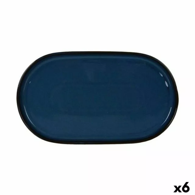 Vassoio per aperitivi La Mediterránea Chester Azzurro Ovale 36 x 20,5 x 3 cm (6