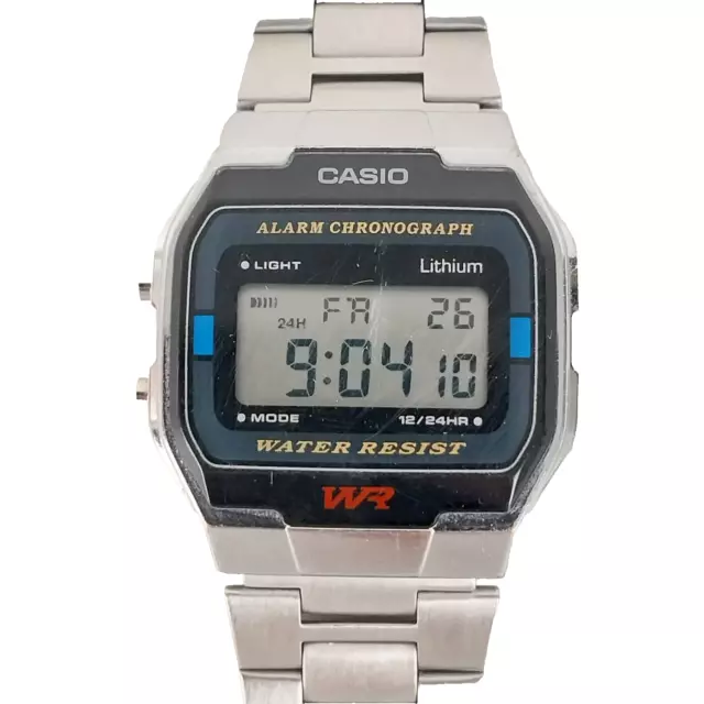 Casio A163W Unisex Digital Watch Water Resistant Stainless Steel
