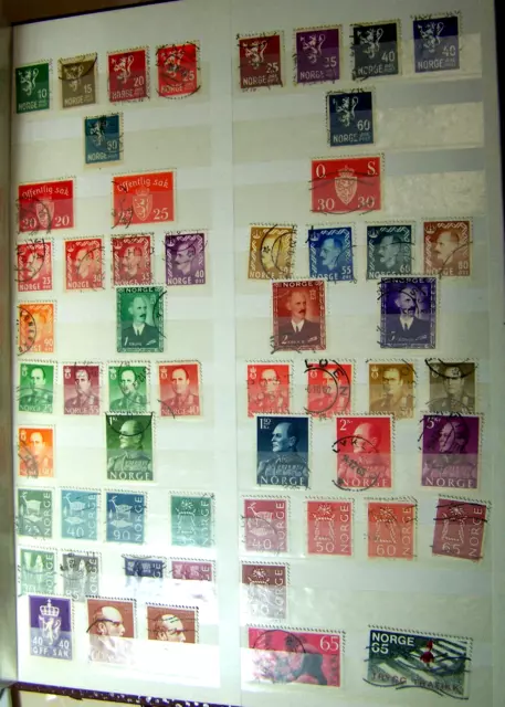 Großes Lot alte Briefmarken aus Norwegen Norga Konvolut 3