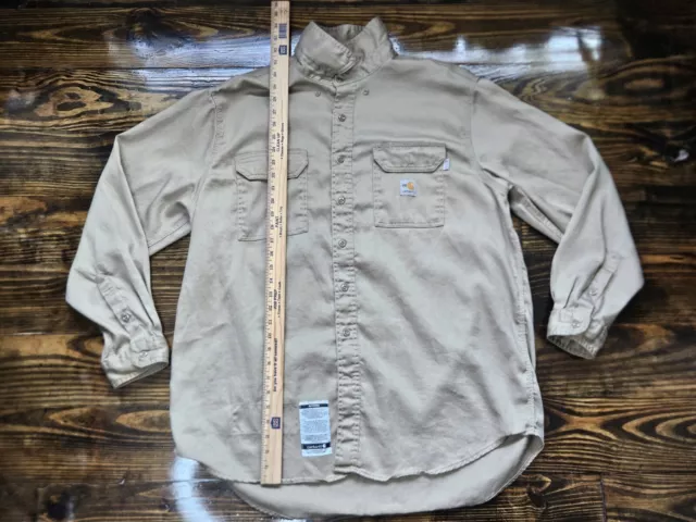 CARHARTT FR LONG Sleeve Shirt Mens 2XL Flame Resistant Work Crew 2112 ...