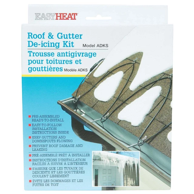 Cable de techo deshielo Easy Heat 30 pies 120 V 5 W ADKS150 calor fácil ADKS150