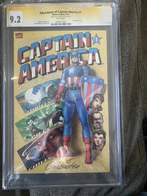 9.2 MARVEL THE ADVENTURES OF CAPTAIN AMERICA SENTINEL OF LIBERTY VOLUME 1 Signed