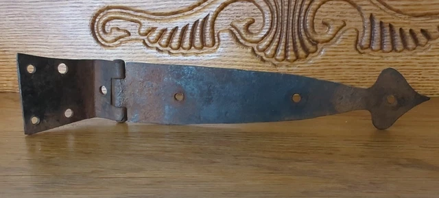 Antique 1800’s Barn Chest or Door Strap Hinge Hand Wrought Iron 2