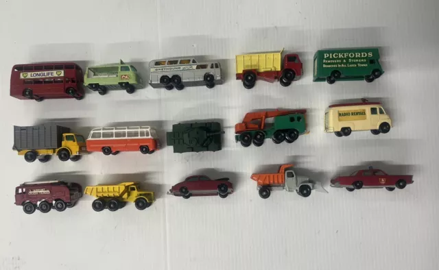 Vintage 1970’s Lesney Matchbox Lot Of 15 Diecast Cars England