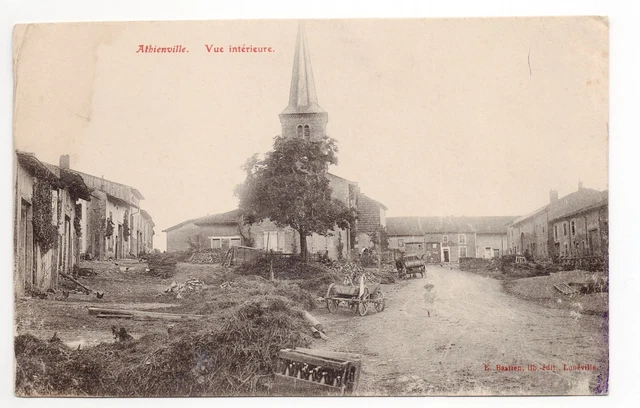 ATHIENVILLE Meurthe et moselle CPA 54 une rue prés de l'église
