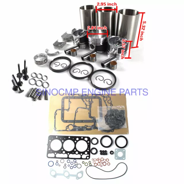 D850 Engine Overhaul Rebuild Kit For B1550D B6200D Tractor KH35 Kubota Excavator