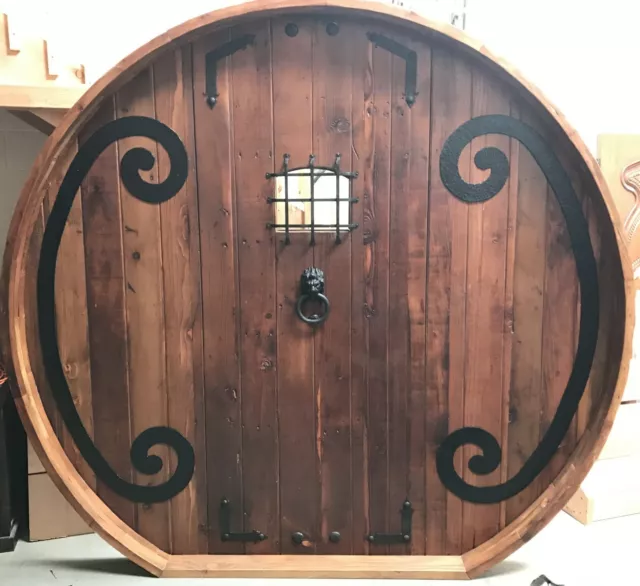 Rustic reclaimed lumber arched top door solid wood story book castle HOBBIT 2