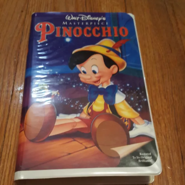 Walt Disney's Pinocchio Black Diamond Classic VHS Rare