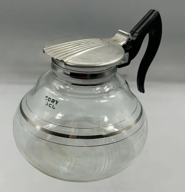 Vtg Cory DCL Replacement Glass Coffee Pot CLC Metal Lid DECOR ONLY Untested