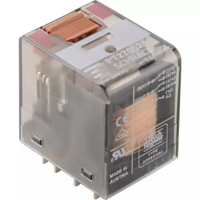 Relais miniature TE Connectivity PT570024 1-3993154-2 24 V/DC 6 A 4 inverseurs