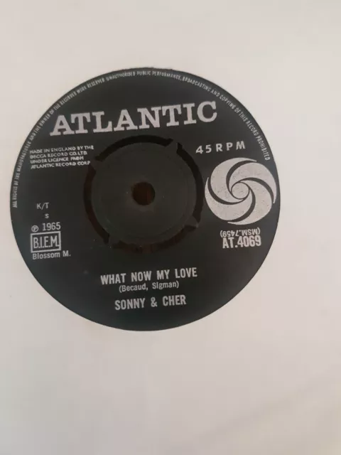 SONNY & CHER What Now My Love 1965 7" Vinyl VG+ 1st Press 3