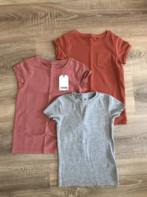 Bundle Set of 3x Girls Age 5 Years NEXT Short Sleeve Tops T-Shirts