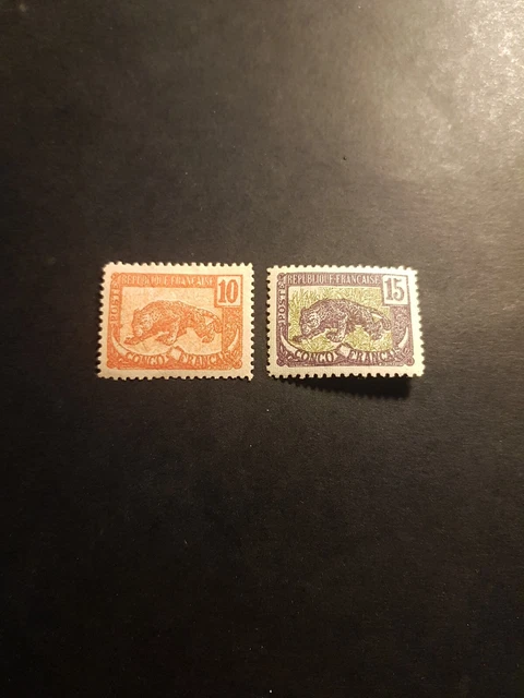 Timbre France Colonie Congo N°31/32 Neuf * Mh 1900