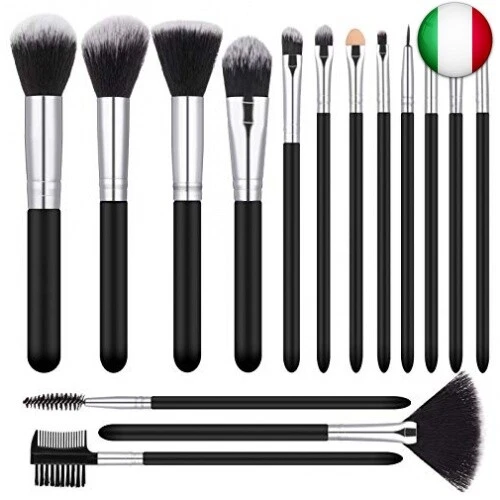 MELLIEX Pennelli da Trucco, 15 Pezzi Professionali Set di Pennelli Make Up per
