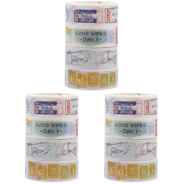 12 piezas Lágrimas Encantadoras Cintas Washi Etiqueta Enmascaramiento Artesanía