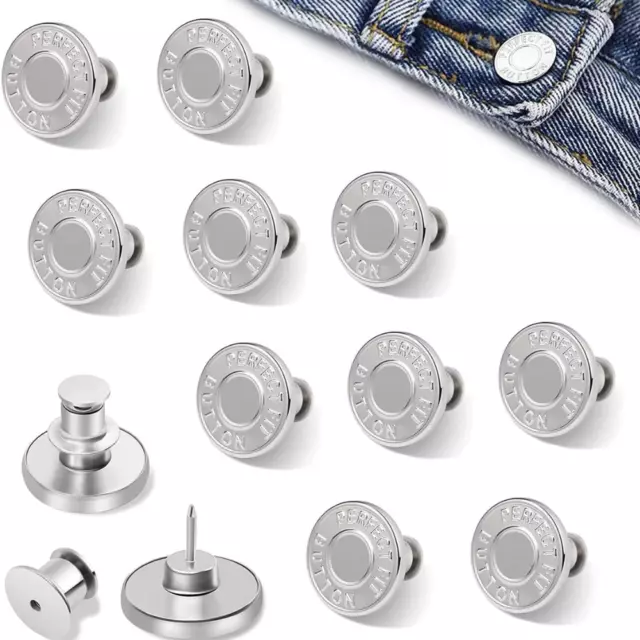 No Sew Jean Button Replacement Instant Fit Metal Jeans Button Pins