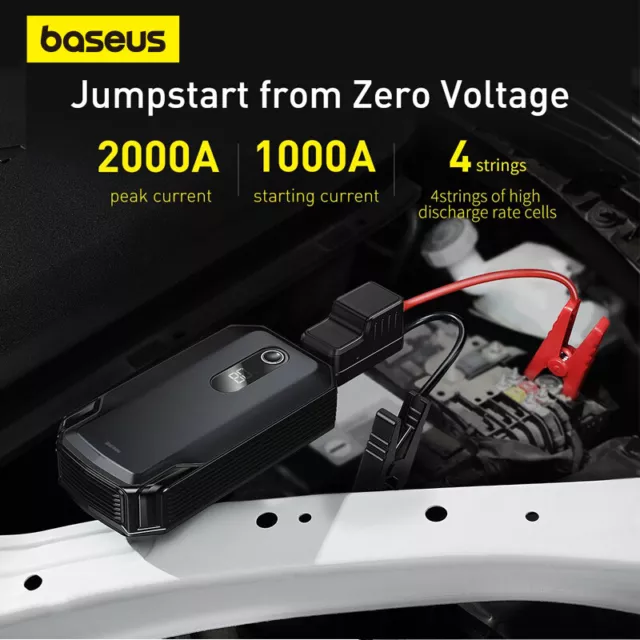 Baseus Auto Starthilfe 2000A Jump Starter KFZ Ladegerät Powerbank Pack Booster 2