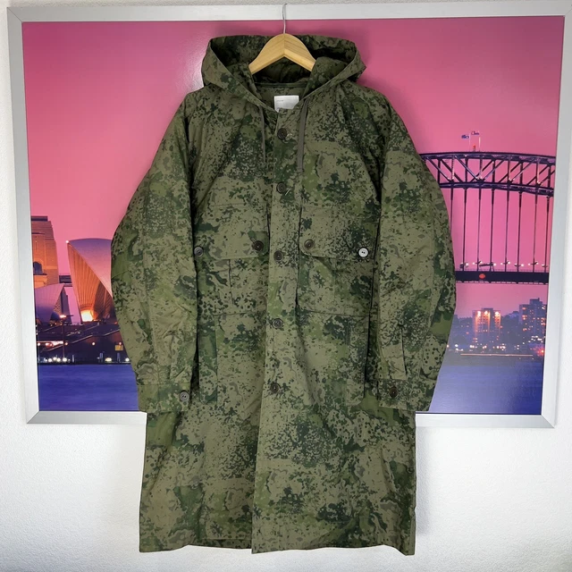 PRETTY GREEN WHITE Label Camo Wax Jacket Liam Gallagher Oasis Mens