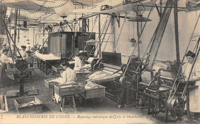 Cpa 60 Beauvais Swan Laundry Mechanical Neck Ironing Cuffs