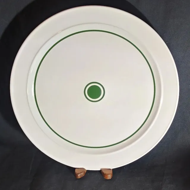 Vtg 2003 Thomas Obrien Academy Round Chop Plate SAH Platter 12 3/8" Green White
