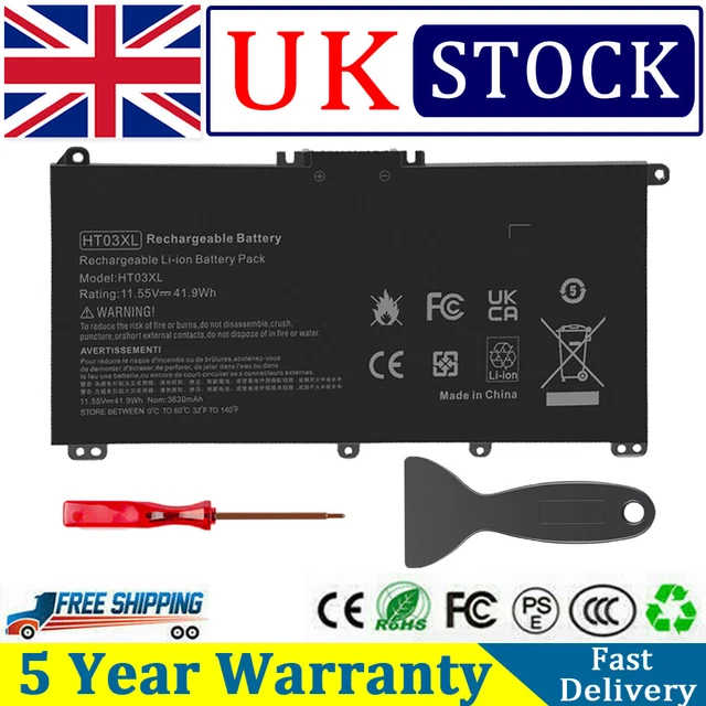 41.9Wh HT03XL Replacement Battery For HP 240 245 250 255 470 G7 Pavilion Series – 3-Cell Li-Ion