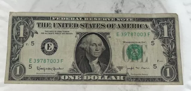 1963 Series One Dollar Barr Note