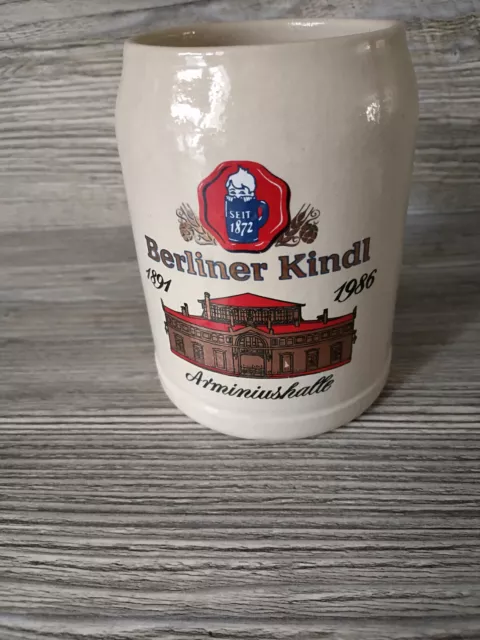 Berliner Kindl Bierkrug Berlin Arminiushalle 0,5l Wedding vintage