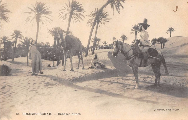 Cpa Alger Colomb Bechar Dans Les Dunes