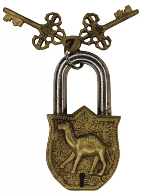 Camel Shape Door Lock Victorian Style Handcrafted Solid Brass Padlock Home Décor