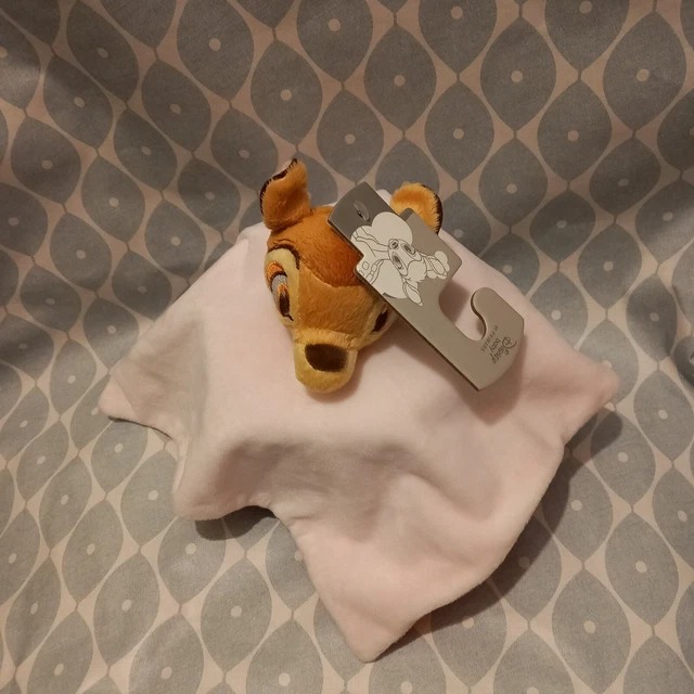 PRIMARK BABY BAMBI Deer Pink Hearts Comfort Blanket Comforter Blankie