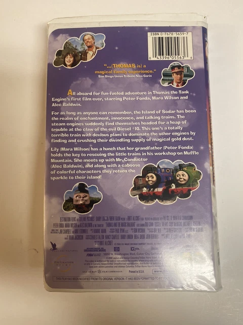 Magic Rialroads THOMAS AND THE Magic Railroad (VHS, 2000, Clam Shell) Destination Films ...