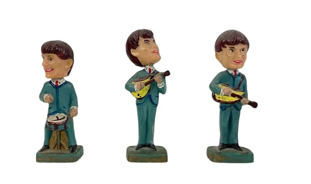 The Beatles, Fabulous Four as head nodding figures For Sale at | vintage beatles figurines, beatles figurines for sale